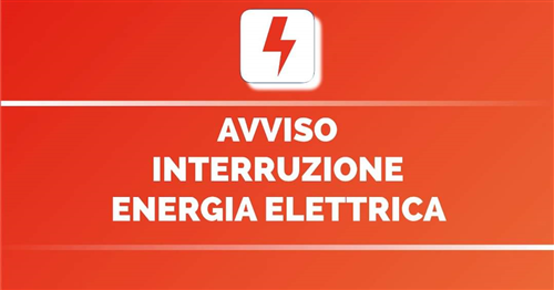 Avviso di interruzione di energia elettrica
